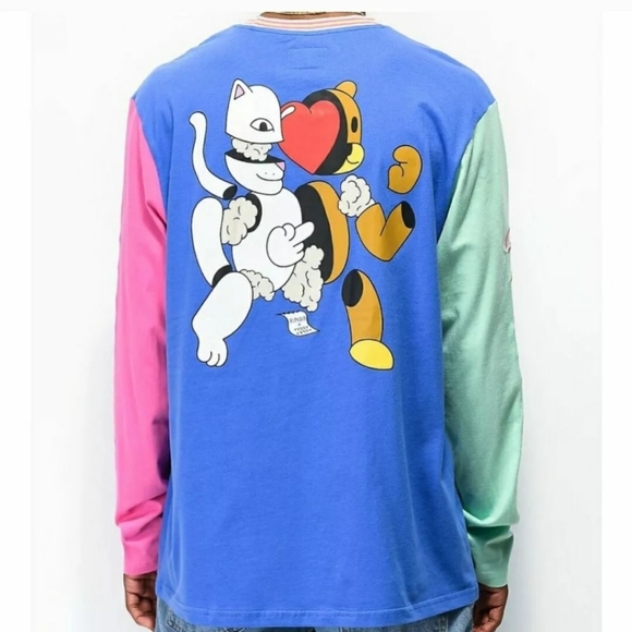 RIPNDIP Colorblock Long Sleeve Shirt - Picture 2 of 6